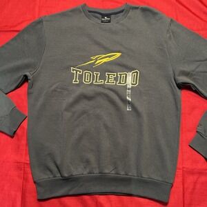 University of Toledo College Crewneck Pullover Sweatshirt Gray Size Large